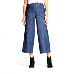 Merona Wide Leg Chambray Capri Crop Pants - Sz 2